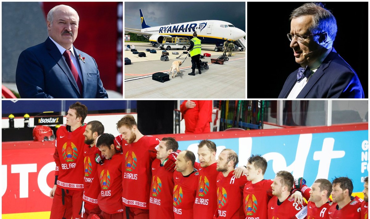 Aliaksandras Lukašenka, "Ryanair" lėktuvas Minske, Toomas Hendrikas Ilvesas, Baltarusijos ledo ritulio rinktinė / Foto: Scanpix, Delfi