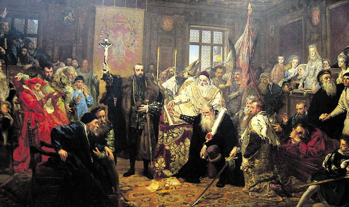 Union of Lublin in 1569.  Painted by Jan Mateika