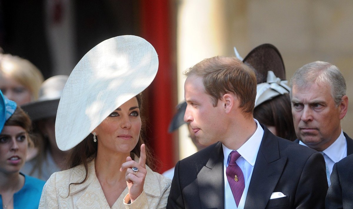 Kembridžo hercogienė Catherine Middleton su princu  Williamu