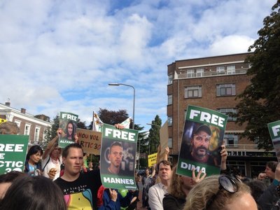 „Greenpeace“ demonstracija Hagoje
