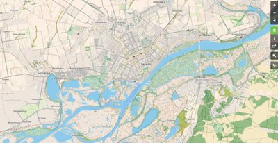 OpenStreetMap (некоммерческий веб-картографический проект – ред.): скриншот карты Херсона и прилегающей к нему местности