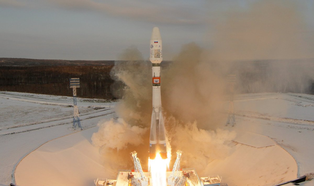 Raketa „Sojuz“, nešanti meteorologinį palydovą