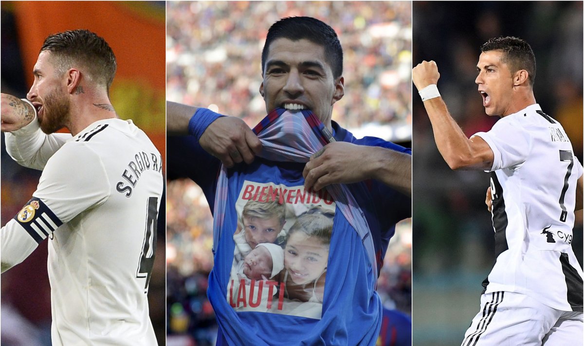 Sergio Ramosas, Luisas Suarezas, Cristiano Ronaldo / Foto: AFP-Scanpix, APTOPIX-Scanpix, Sipapress-Scanpix