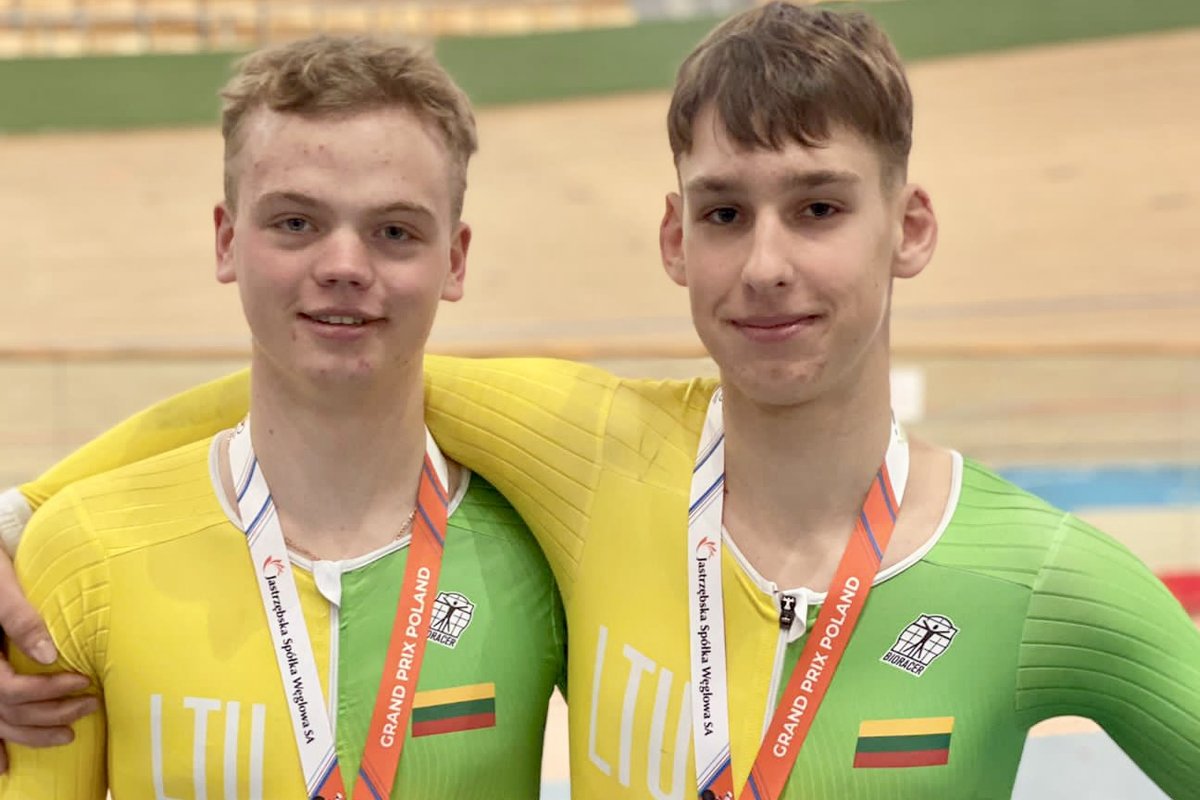 Lietuvos treko dviratininkai w Lenkijoje zdobył 6 medali