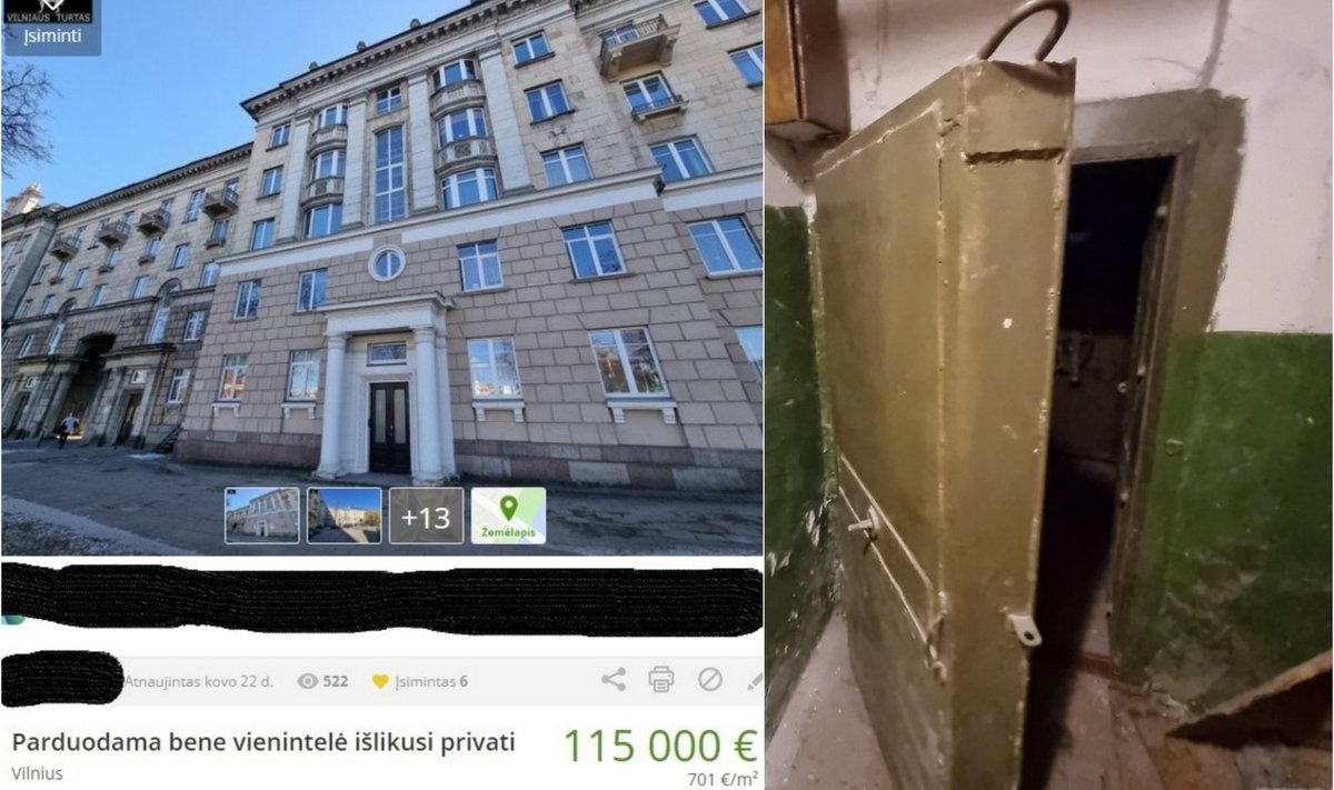 Parduodama slėptuvė Vilniuje 