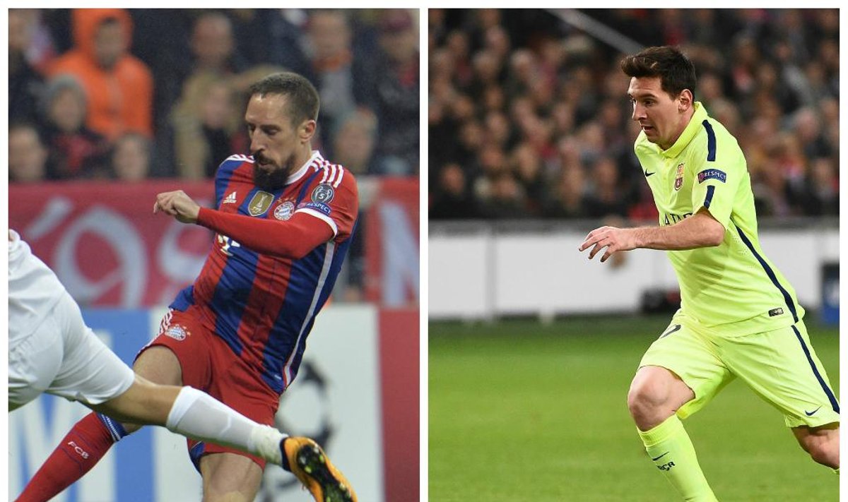 Franckas Ribery ir Lionelis Messi (AP/AFP nuotr.)