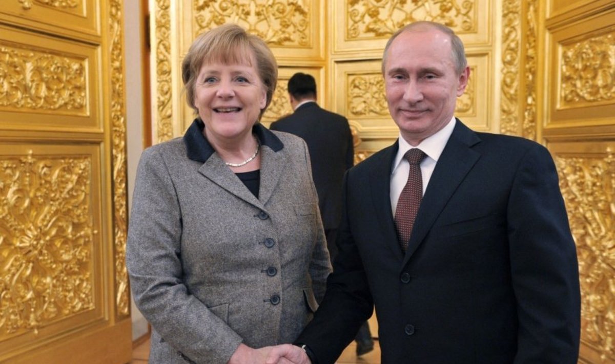 Angela Merkel ir Vladimiras Putinas