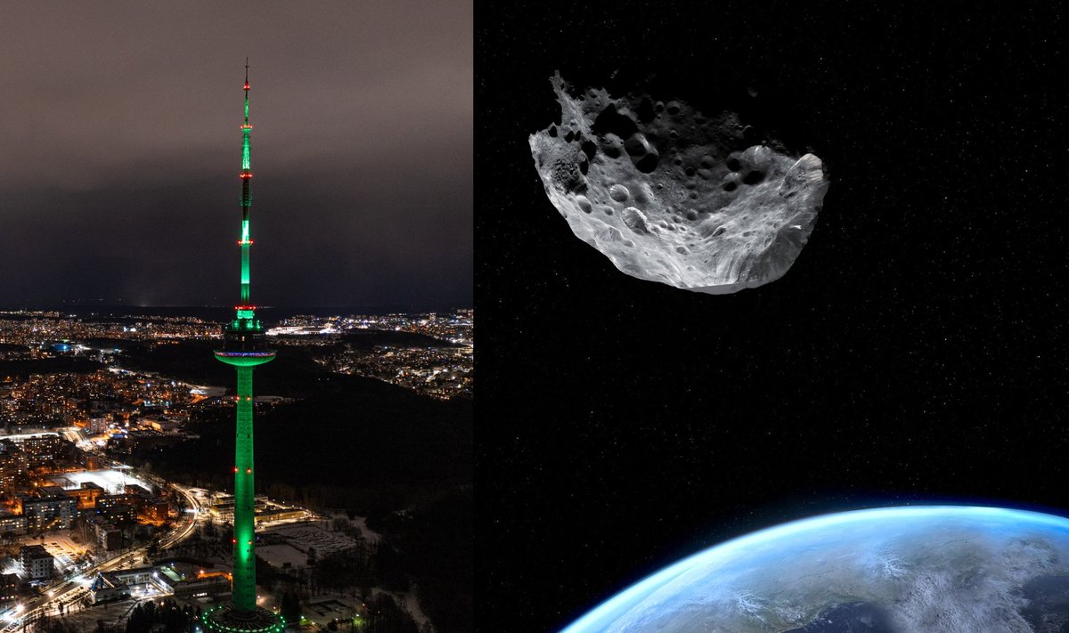 Asteroidas ir televizijos bokštas. Shutterstock/J. Kalinsko nuotr.