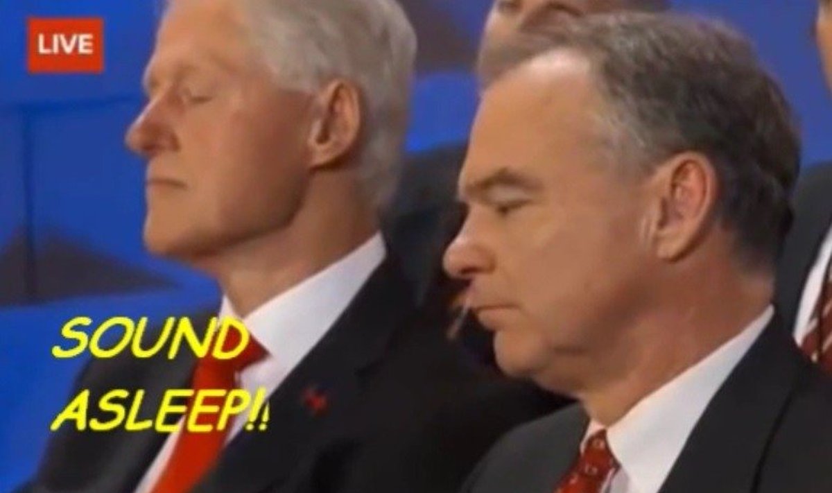 Billas Clintonas miega?