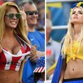 Džiaugsmas akims: karštesnės – Europos ar Pietų Amerikos futbolo sirgalės?