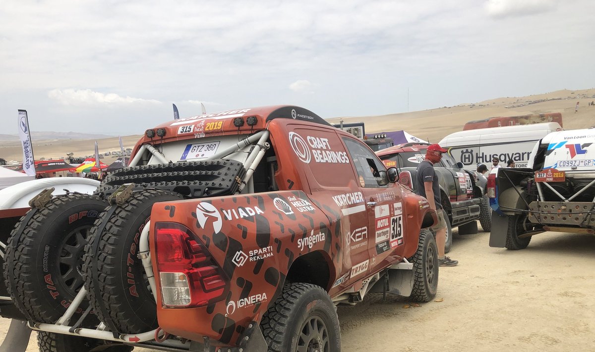 Antanas Juknevičius pirmame 2019 Dakaro greičio ruože