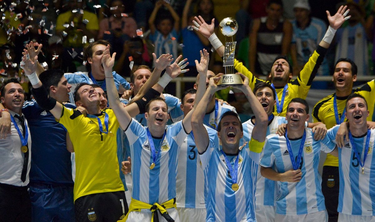 Argentinos salės futbolo rinktinė tapo pasaulio čempione 2016 metais