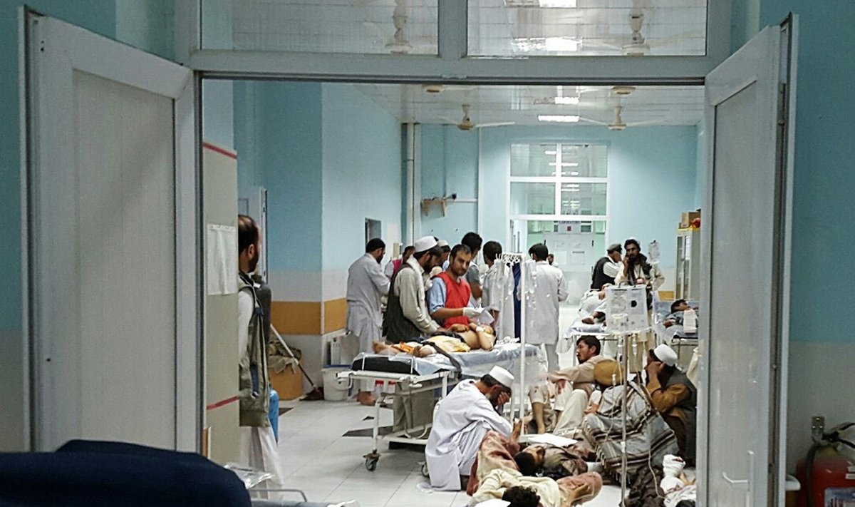 Afganistano Kunduzo ligoninė po oro atakos