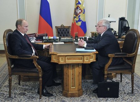 Ombudsmenas Vladimiras Lukinas susitikime su Vladimiru Putinu