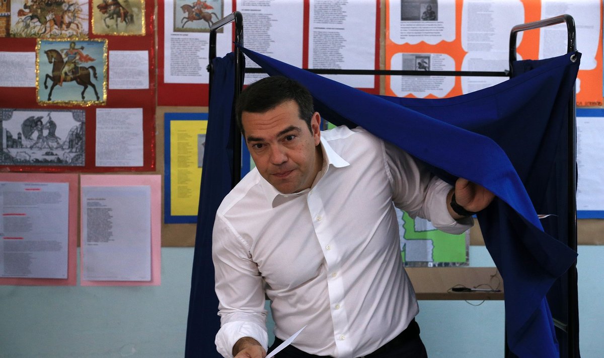 Alexis Tsipras balsuoja EP rinkimuose