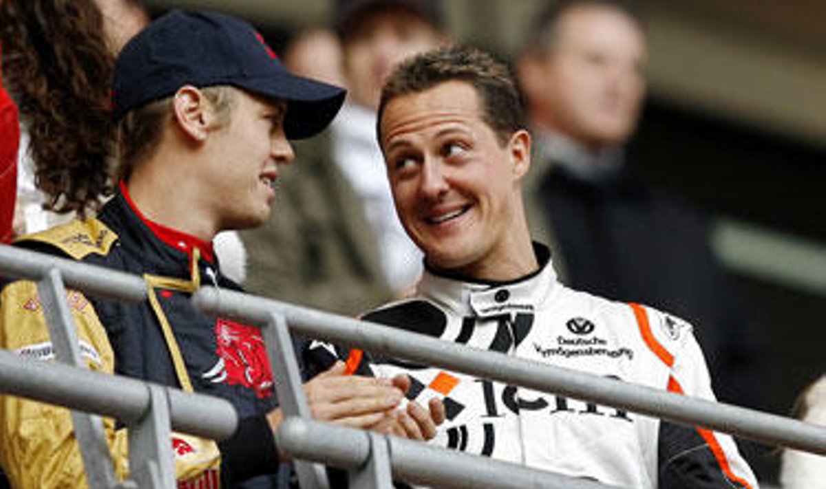 Sebastienas Vettelis ir Michaelis Schumacheris