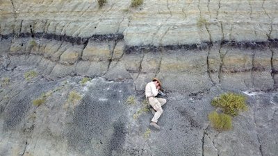 Paleontologas R. DePalma aptiko asteroido, išnaikinusio dinozaurus, įrodymus. Scanpix/VidaPress nuotr.