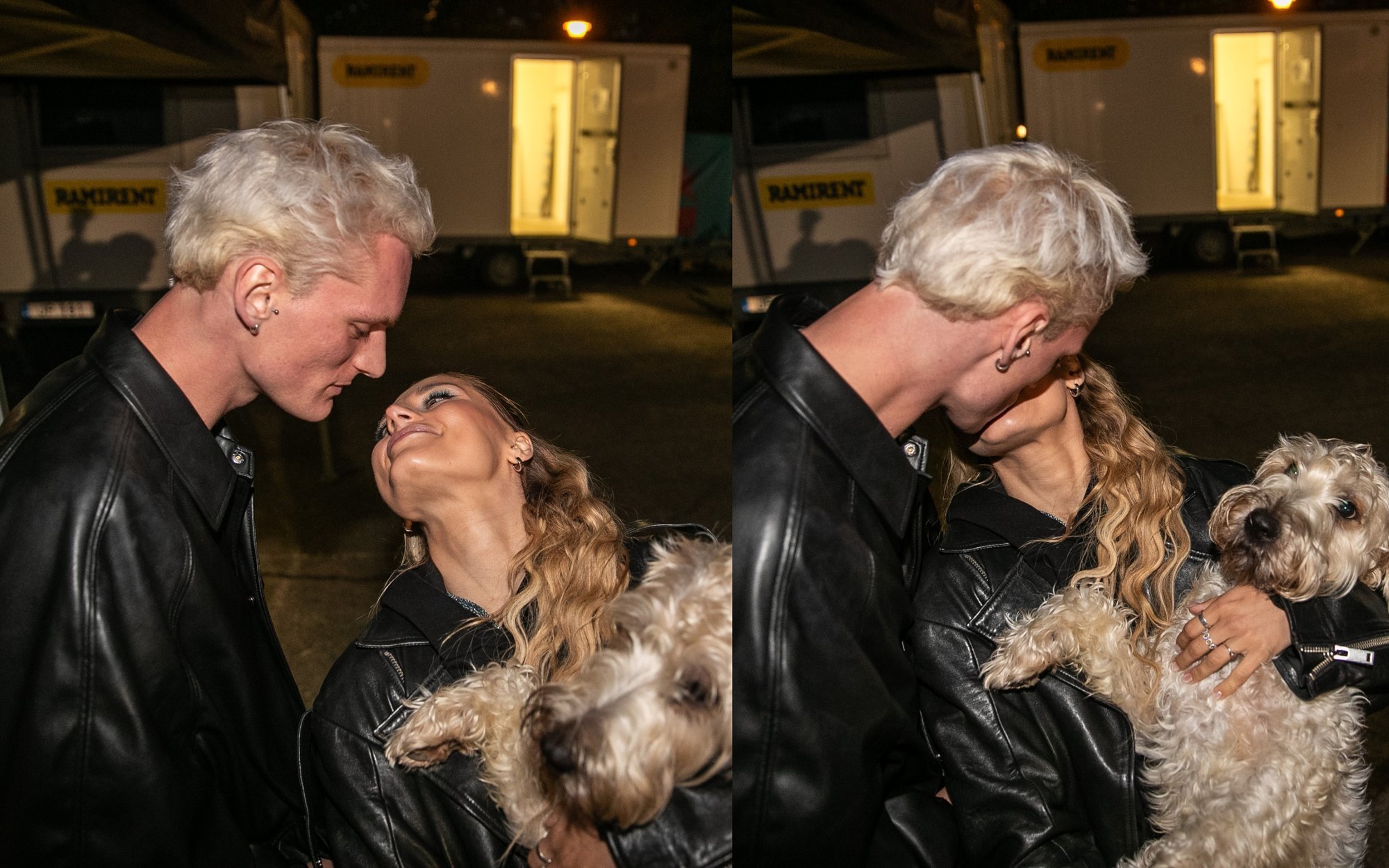 Jessica Shy og Benas Aleksandravičius, tilstede på Karklė-festivalen, slapp ikke hverandres hender: de kysset lidenskapelig