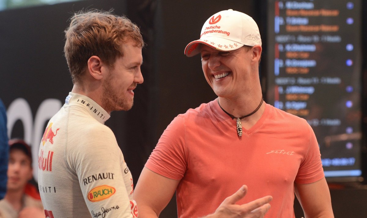 Sebastianas Vettelis ir Michaelis Schumacheris 