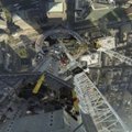 Pamatyk vaizdą nuo spiralinio Pasaulio prekybos centro Niujorke viršaus