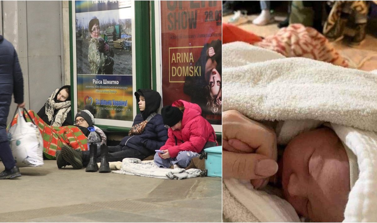 Kijevo metro stotyje gimė vaikelis /Foto: Scanpix, Facebook