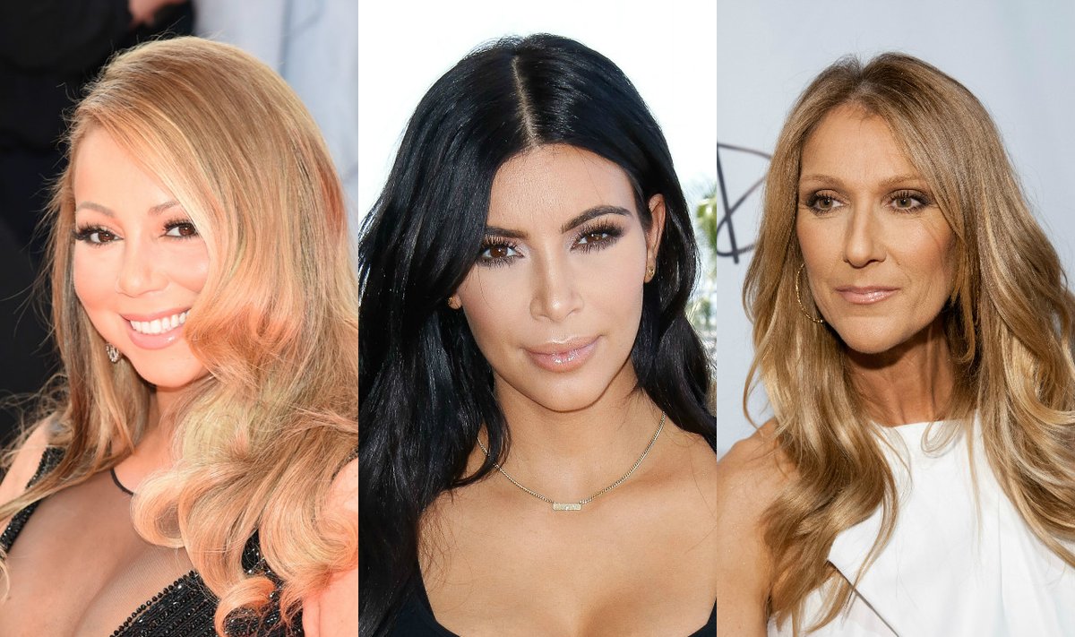 Mariah Carey, Kim Kardashian, Celine Dion