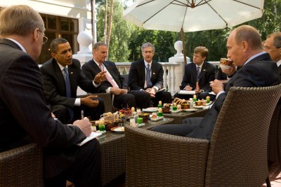 Baracko Obamos ir Vladimiro Putino pirmasis susitikimas