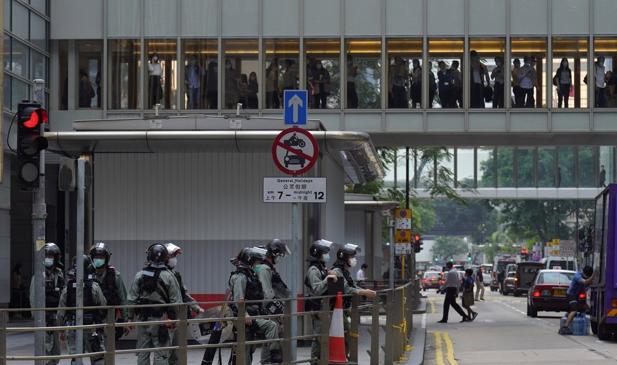 Riaušių policija Honkonge