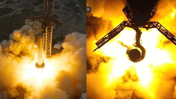 Tokio kosminio monstro žmonija dar neregėjo: Elono Musko „SpaceX“ išbandė galingiausios istorijoje raketos 33 variklius