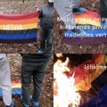 Policija ėmėsi veiksmų dėl apšlapintos ir sudegintos LGBT vėliavos: pradėtas tyrimas, gresia laisvės atėmimas