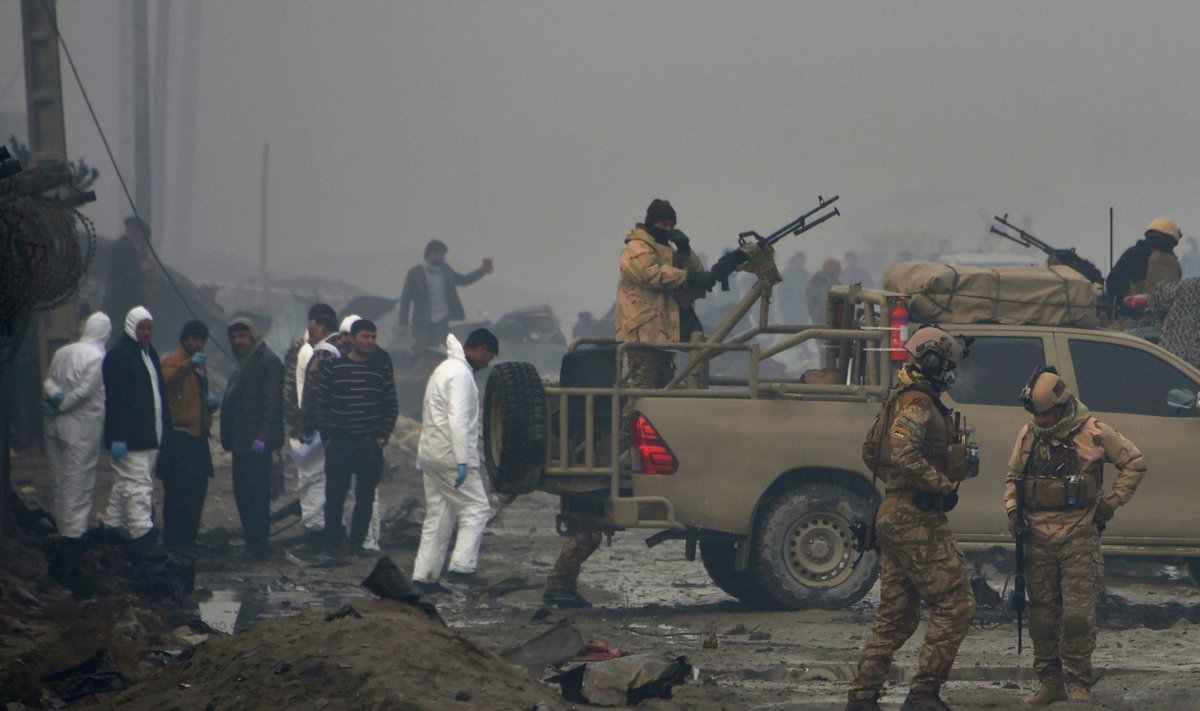 Afganistano saugumo pajėgos po atakos Kabule
