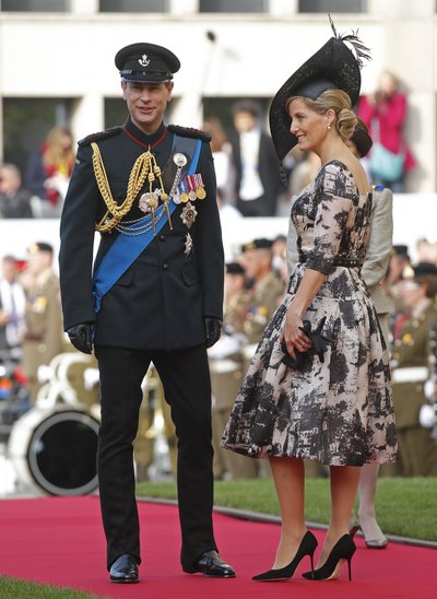 Didžiosios Britanijos princas Edwardas su žmona, Vesekso grafiene Sophie.