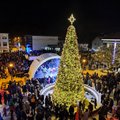 Klaipėdos rajone tūkstančiais lempučių sužibo pagrindinė eglė
