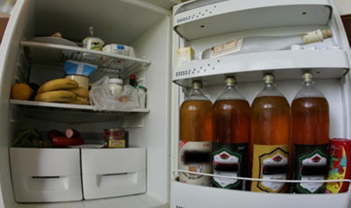 Šaldytuvas, alus, maistas