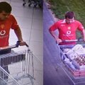 Šiaulių policija ieško vyro, kuris pavogė pilną vežimėlį prekių