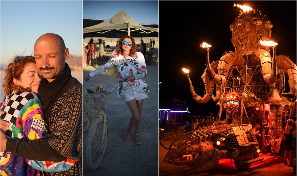 Jurgis Didžiulis ir Erica Jennings festivalyje "Burning Man"