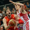Rusijos vyrų krepšinio rinktinė po įspūdingos kovos patiesė Ispaniją