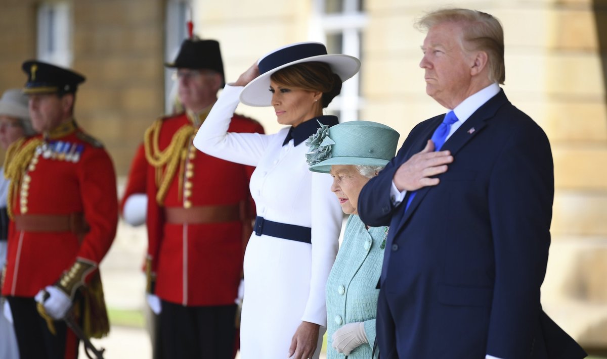 Melania Trump, karalienė Elizabeth II, Donaldas Trumpas