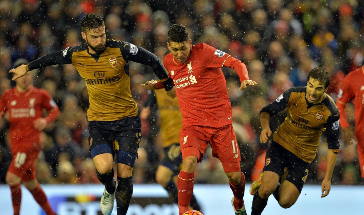 "Liverpool" ir "Arsenal" mūšis Anfield stadione