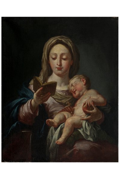 Domenico Morelli. Madona su kūdikiu ir knyga