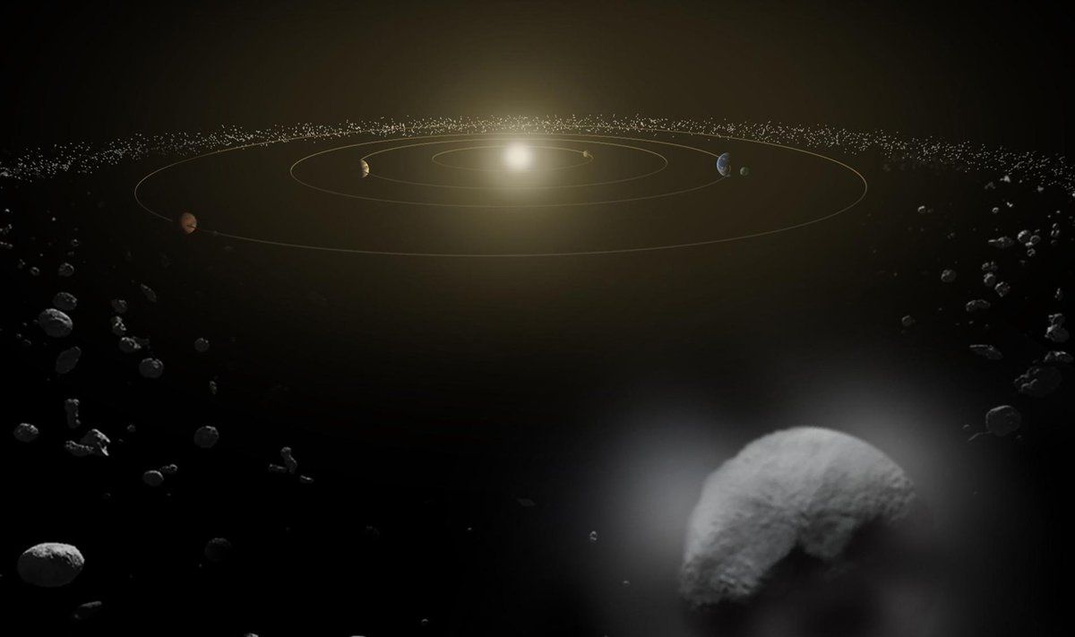 NASA iliustracija, pavaizduojanti Cererą