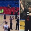 Kadyrovo pasirodymas krepšinio aikštėje baigėsi spyriu į kamuolį