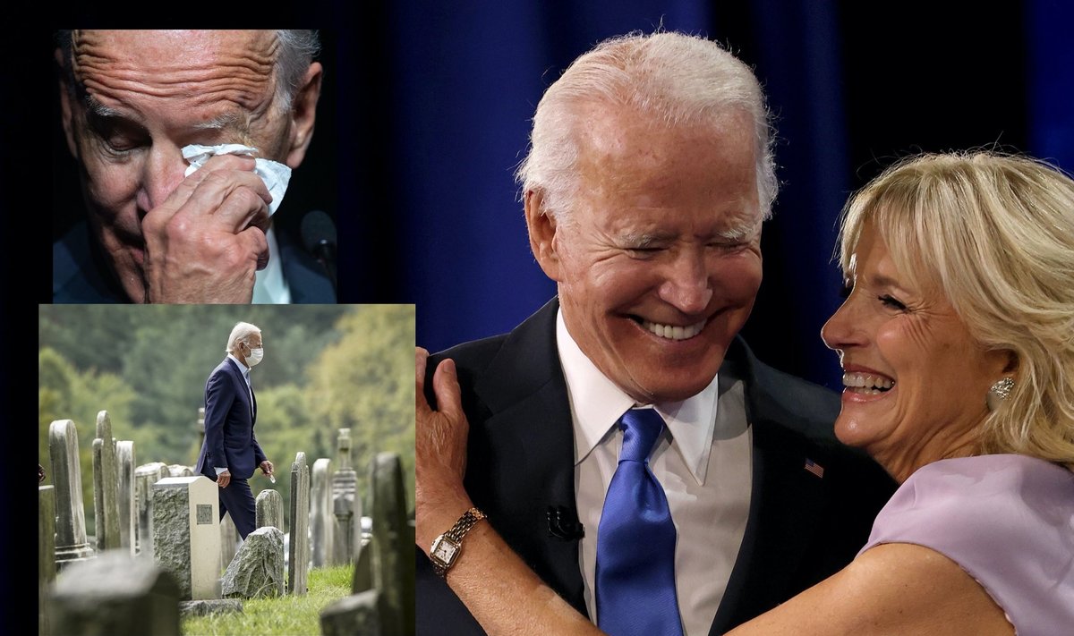 Joe Bidenas ir jo antroji žmona Jill Biden