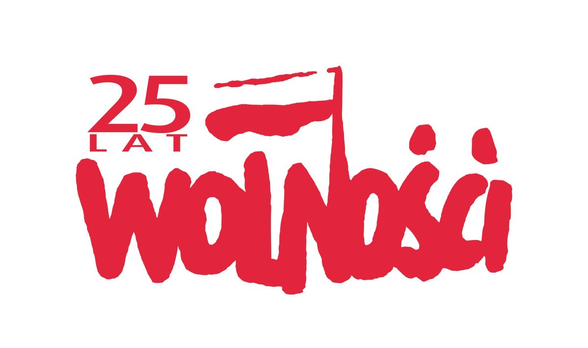 25 LAT WOLNOŚCI. Logo: Kancelarii Prezydenta Rzeczypospolitej Polskiej