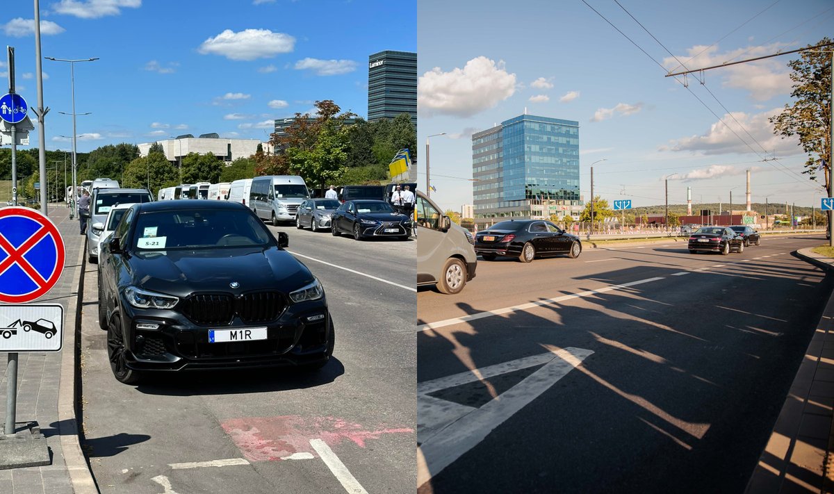 NATO delegacijų automobiliai / Šarūno Černiausko ir Delfi nuotr.