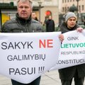 Kaune ir Vilniuje protestavę tėvai ragino neskiepyti vaikų: kreipėsi su prašymu į Šimonytę