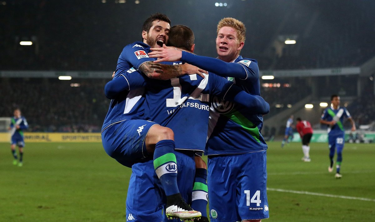 "Wolfsburg" futbolininkai džiaugiasi įvarčiu