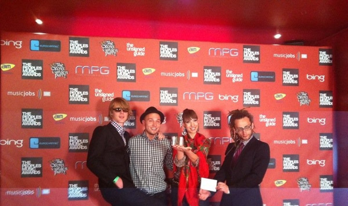 Grupė „BrassBastardz“ gavo „The People‘s Music Awards“  apdovanojimą. (asmeninio archyvo nuotr.)
