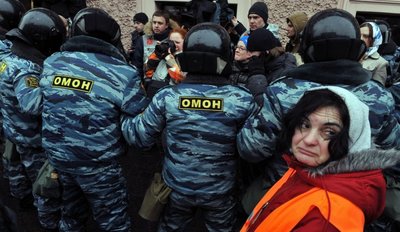 Maskvoje policija sulaikė keliolika protestavusiųjų