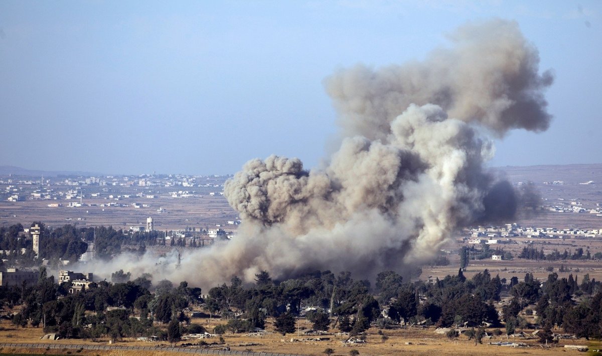 Izraelio oro pajėgos smogė Sirijos kariuomenės pozicijoms